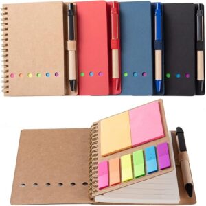 Excefore 4pcs Spiral Notebook Set