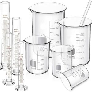 10pcs Glass Measuring Beaker Kit