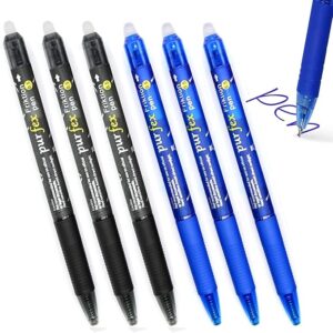 Purfex 6pcs Erasable Gel Pens Set