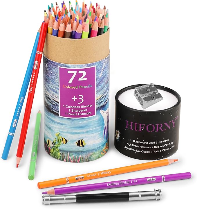 Hiforny 75pcs Colored Pencils Set - Image 2