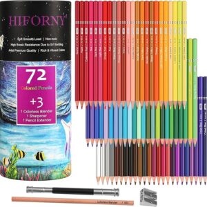 Hiforny 75pcs Colored Pencils Set