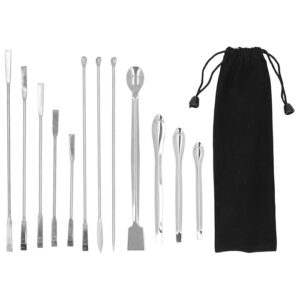 12pcs Stainless Steel Lab Spatulas